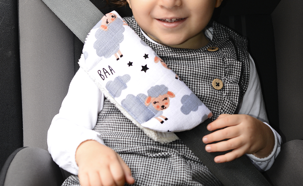 SafeMom 2'li Müslin Çocuk Kemer Pedi - Kuşlar - Görsel 2