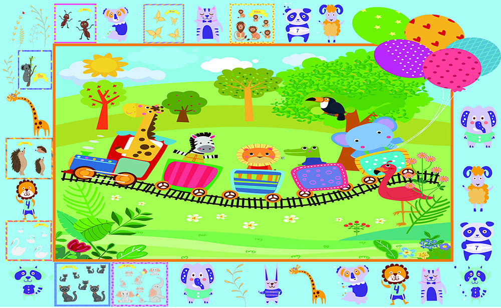 Safemom 90x145 Oyun Matı - Animals - Görsel 3