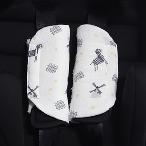 SafeMom 2'li Müslin Çocuk Kemer Pedi - Zebra