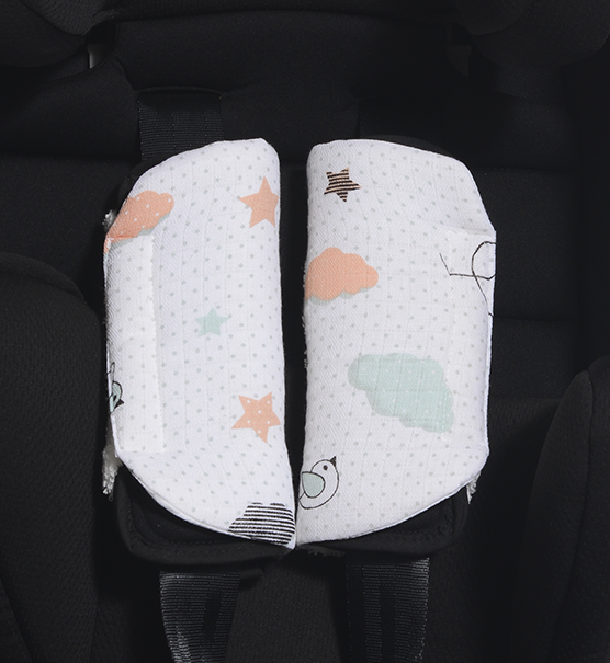 SafeMom 2'li Müslin Çocuk Kemer Pedi - Kuşlar